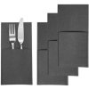 Westmark Sada vreciek na príbory COZY, 22 x 11 cm, 4 ks, antracit