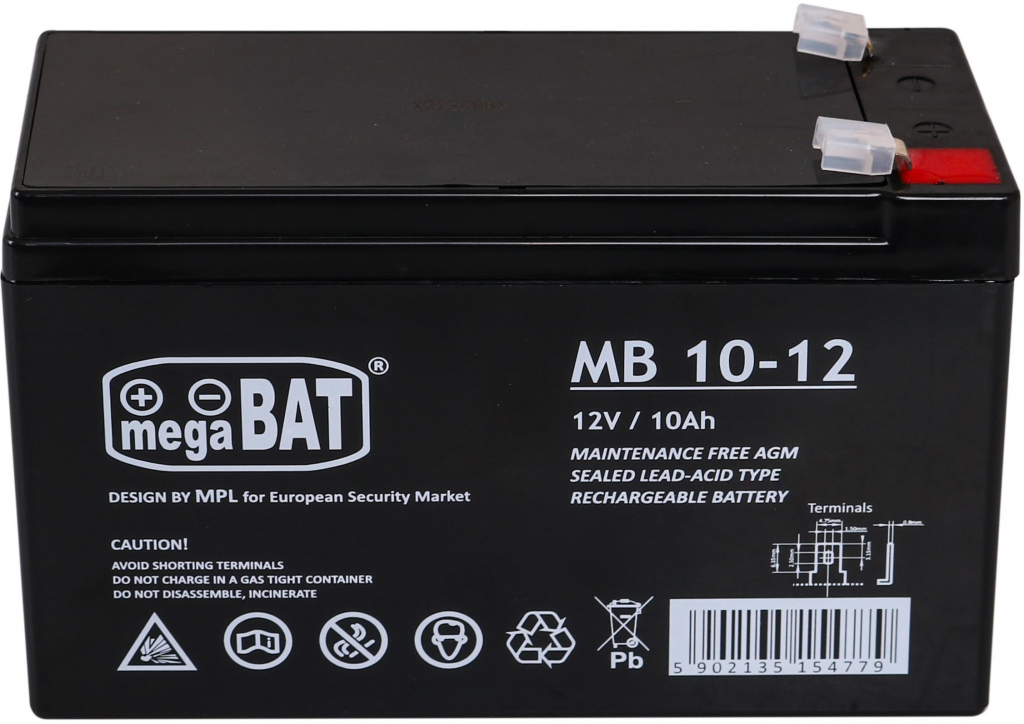 MegaBat Batéria pre elektrické autíčka 12V 10Ah