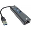 PREMIUMCORD Adaptér USB3.0 - LAN RJ45 ETHERNET 10/100/1000 MBIT + 3x USB3.0 port kuethernet7 PremiumCord