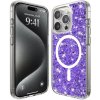Techsuit Sparkly Glitter MagSafe kryt na iPhone 15 Pro Max – fialový KF2324035