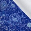 Takoy Látka matná na plavky, fitness oblečenie kvety imitácia modrotlače-NS-15198