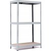 Policový regál Trestles RH 1500x1000x300, nosnosť 1050 kg, 3 police Farba: sivá