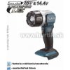 MAKITA DEADML808 18V aku lampa Makita, otočná hlava do 12 - pozícií (110°), funkcia zväčšenia / zaostrenia, ergonomický tvarovaná rukoväť + hák na zavesenie lampy