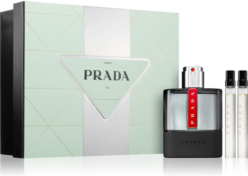 Prada Luna Rossa Luna Rossa Carbon toaletná voda 100 ml + Luna Rossa Carbon toaletná voda 10 ml + Luna Rossa Carbon toaletná voda 10 ml