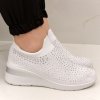 Dámske kamienkové SLIP-ON tenisky KLARISA biele