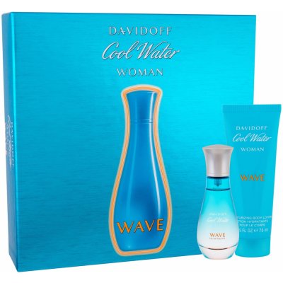 Davidoff Cool Water Wave EDT 30 ml + telové mlieko 75 ml pre ženy darčeková sada