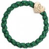 By Eloise London Woven Gold Heart náramok / gumička do vlasov chive