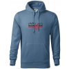 Cycling ekg - Mikina pánska Cape s kapucňou - L ( Denim )
