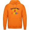 AWDis Hoodie Mikina - Dúhový nápis - Free your mind - Orange Crush - L - Pánske