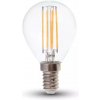 V-TAC Retro LED žiarovka E14, P45, 6W, 800LM (130LM/W), 300° Farba svetla: Teplá biela