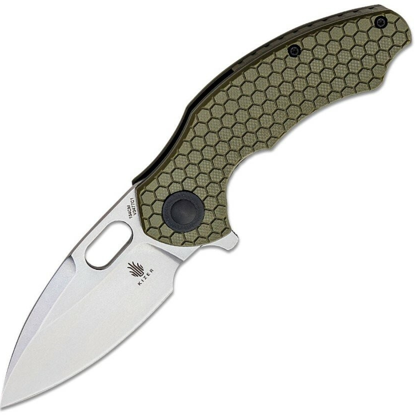 Kizer Degnan Mini Roach Liner Lock Olive G-10