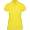 B&C | Inspire Polo /women, Dámske piqué polo z bio bavlny, žltá solar, XS