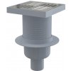 Alca Alcadrain APV6411 - Podlahová vpusť 150×150/50 mm priama, mriežka nehrdzavejúca, vodný zápachový uzáver