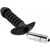 ZENN Premium Ribbed Butt Plug with Strong Vibrating Bullet