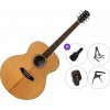 Pasadena PJ-300 Premium SET Natural Satin Akustická gitara Jumbo