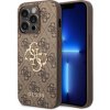 Guess PU 4G Metal Logo iPhone 15 Pro, hnedé