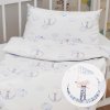 Biante Detské bavlnené posteľné obliečky Sandra SA579 Myšky medzi modrými obláčikmi 90 x 130 cm 40 x 60 cm