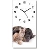 Moderné hodiny nástenné Pes a mačka 30x60 cm
