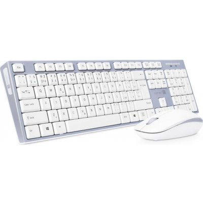 Set klávesnica + myš Connect IT CKM-7500-CS - bezdrôtová šedo biela klávesnica + myš, CZ + SK layout