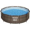 Bazén Bestway® Steel Pro MAX, 56709, vzor ratan, kartušová filtrácia, rebrík, 366x100 cm
