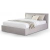 Wilsondo Čalúnená manželská posteľ s úložným priestorom Ascrona 180x200 - sivá