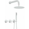 DEANTE DEANTE - Silia biela - Podomietkový sprchový set, s ručnou a hlavovou sprchou NQS_A0YK