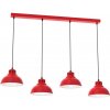 Luminex | Luster na lanku SVEN 4xE27/15W/230V červená | LU9228