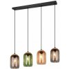TRIO 364600417 CORK závesné svietidlo 4xE27 čierna matná, viacfarebná