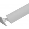 VP6 ľavá koncovka pre lištu T-COVE, hliník elox striebro, 16 mm, 2 ks