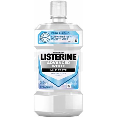Listerine Advanced White Mild Taste ústna voda s bieliacim účinkom 500 ml  od 4,08 € - Heureka.sk