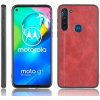 Kožený kryt SKIN na Motorola Moto G8 Power - červená