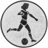 Futbal ženský: Hliníkový emblém na trofej Ø 50 mm strieborná