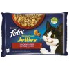 Felix Sensations Jellies hovädzie a kura v želé 4 x 85 g