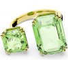 Swarovski Luxusný otvorený prsteň so zelenými kryštálmi Millenia 5619626