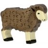 Holztiger Drevená postavička Stojacia ovečka tmavá