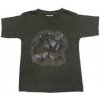 Poľovnícke detské tričko s motívom vlčia rodinka - Veľkosť 128