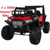 JOKO Elektrické autíčko BUGGY UTV 24V 200W, penové kolesá, Dvojmiestne kožené sedadlo, nosnosť 50kg, červené