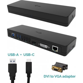 i-Tec USB 3.0 / USB-C Dual Display Docking Station HDMI DVI + VGA  CAHDMIDVIDOCKPRO od 83,62 € - Heureka.sk