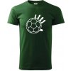 Hádzaná lopta ruka - Klasické pánske tričko vyššej gramáže - 2XL ( Fľaškovozelená )