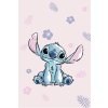 Jerry Fabrics Deka mikroflanel Lilo and Stitch pink