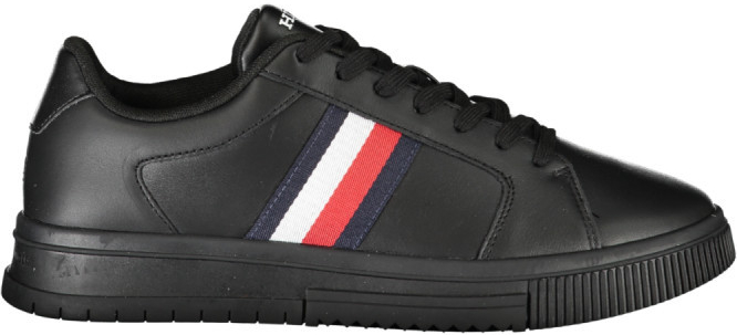 Tommy Hilfiger Sneakersy Supercup Leather Stripes FM0FM04824 Čierna