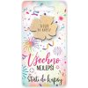 Nekupto Vreckové objatie Štvorlístok Všetko najlepšie, šťastie do vrecka 6 x 12 cm