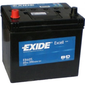 Exide Excell 12V 60Ah 390A EB605