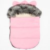 New Baby Luxusný zimný s kapucňou s uškami Alex Wool pink