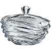 Crystalite Bohemia sklenená dóza Wave 17 cm