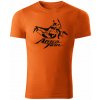 T-ričko Honda Africa Twin CRF1000L pánske tričko Farba trička: Oranžová, Farba potlače: Čierna, Veľkosť: XL