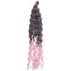 Africké Vlasy Deep Twist vlnité tmavá ružová-ružová ombré T4/PN 55cm