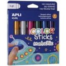 Apli Color Sticks temperové barvy suché metalické 6 x 6 g, sada