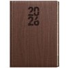 Denní diář 2026 Ctirad s výsekem Wood A5 hnědá