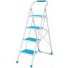 PROFI TOOLS Schodíky do domácnosti 4× 1 priečka, modré JZ919-4B
